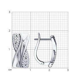 Серьги SOKOLOV - Серебро 925, Фианит (арт. 94027527)