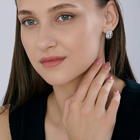 Серьги Diamant - Серебро 925, Кристальная ткань (арт. 94-120-00105-1)