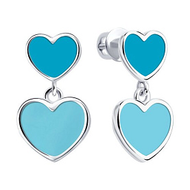 Серьги Diamant - Серебро 925, Эмаль (арт. 94-122-02232-1)