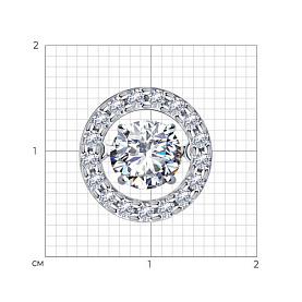 Подвеска SOKOLOV - Серебро 925, Фианит (арт. 94032540)