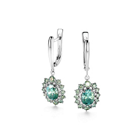 Серьги Дар - Серебро 925, Синтетический муассанит (арт. С-5166рс1613900)