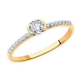 Кольцо Diamant - Золото 585, Фианит (арт. 51-110-00252-1)