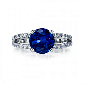 Кольцо Platinum Lab. - Платина 950, Сапфир (арт. ПК-035С-01)