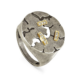 Кольцо Кабаровских - Серебро 925, Бриллиант (арт. 11-143-1098)