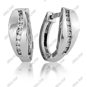 Серьги Галатея - Серебро 925, Фианит (арт. 3361.1)