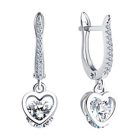 Серьги SOKOLOV - Серебро 925, Фианит (арт. 94026265-91)