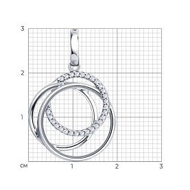 Подвеска Diamant - Серебро 925, Фианит (арт. 94-130-02403-1)