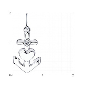 Подвеска Diamant - Серебро 925, Фианит (арт. 94-130-01089-1)