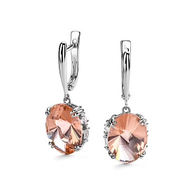 Серьги Дар - Серебро 925, Синтетический ситалл , Фианит (арт. С-5146рс3632002)