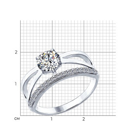 Кольцо SOKOLOV - Серебро 925, Фианит (арт. 94012322)