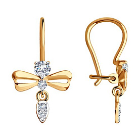 Серьги SOKOLOV - Золото 375, Фианит (арт. 029481-4)