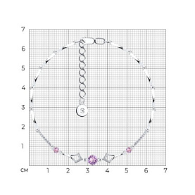 Браслет SOKOLOV - Серебро 925, Аметист, Фианит (арт. 92050099)