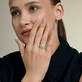 Кольцо SOKOLOV - Серебро 925, Фианит (арт. 94014989)