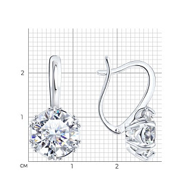 Серьги SOKOLOV - Серебро 925, Фианит (арт. 94027568)