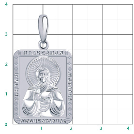 Подвеска Атолл - Серебро 925 (арт. 3395-925)