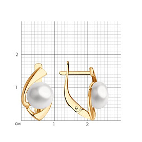 Серьги Diamant - Серебро 925, Жемчуг культивированный (арт. 93-320-02627-1)