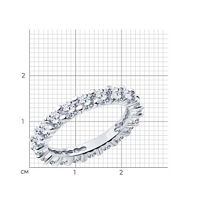 Кольцо SOKOLOV - Серебро 925, Фианит (арт. 94013850)