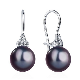 Серьги Platinum Lab. - Платина 950 (арт. ПС-212Ч-01)