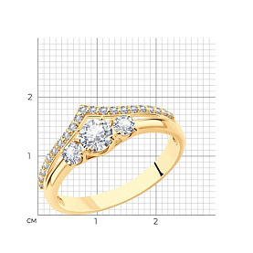 Кольцо SOKOLOV - Серебро 925, Фианит (арт. 93011010)