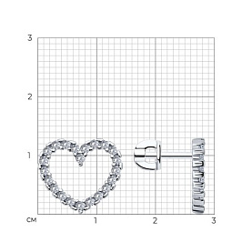 Серьги SOKOLOV - Серебро 925, Фианит (арт. 94026760)