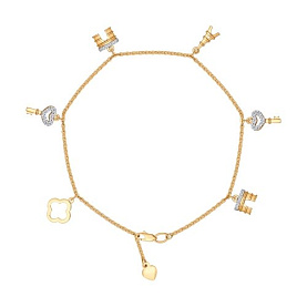 Браслет SOKOLOV - Золото 585, Фианит (арт. 050864)