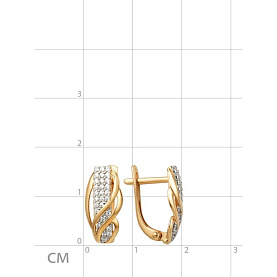 Серьги ЮФ Династия - Золото 375, Фианит (арт. 001852-5102)