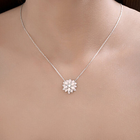 Колье SOKOLOV - Серебро 925, Жемчуг синтетический, Эмаль (арт. 94071300)