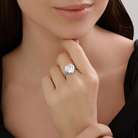 Кольцо SOKOLOV - Серебро 925, Фианит (арт. 94014425)