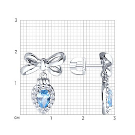 Серьги SOKOLOV - Серебро 925, Фианит (арт. 94026713)