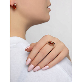 Кольцо SOKOLOV - Золото 375, Янтарь (арт. 37715751)