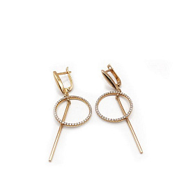 Серьги Галатея - Серебро 925, Фианит (арт. 3415.1)