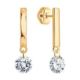 Серьги Diamant - Золото 585, Фианит (арт. 51-122-00487-1)