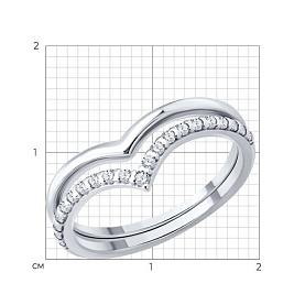 Кольцо SOKOLOV - Серебро 925, Фианит (арт. 94014704)