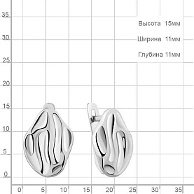 Серьги Аквамарин - Серебро 925 (арт. 35043.5)