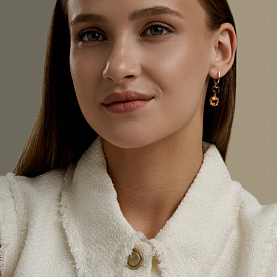 Серьги SOKOLOV - Золото 585, Раухтопаз, Цитрин (арт. 729271)