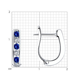 Серьги SOKOLOV - Серебро 925, Фианит (арт. 94026405)