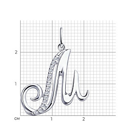 Подвеска Diamant - Серебро 925, Фианит (арт. 94-130-01316-1)