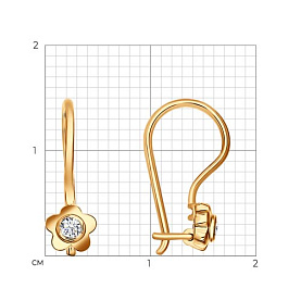 Серьги SOKOLOV - Серебро 925, Фианит (арт. 93020443)