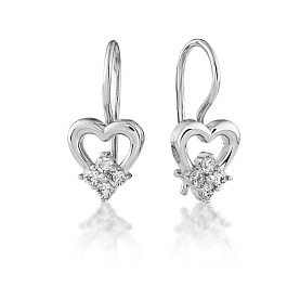 Серьги Галатея - Серебро 925, Фианит (арт. 3459.1)