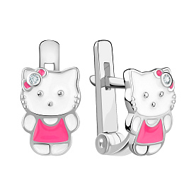 Серьги Talant - Серебро 925, Фианит, Эмаль (арт. 13-79-0001-11205)