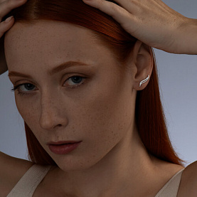 Серьги SOKOLOV - Серебро 925, Фианит (арт. 94021850)