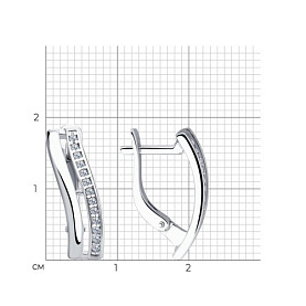 Серьги SOKOLOV - Серебро 925, Фианит (арт. 94023463)