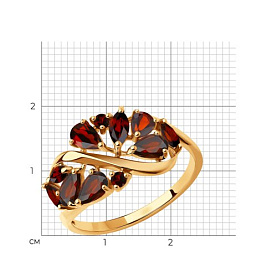 Кольцо SOKOLOV - Золото 375, Гранат (арт. 37714842)