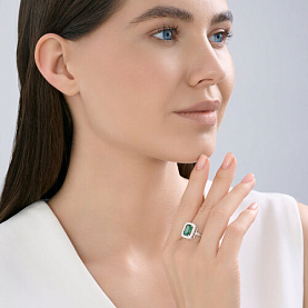 Кольцо SOKOLOV - Серебро 925, Фианит (арт. 94014734)