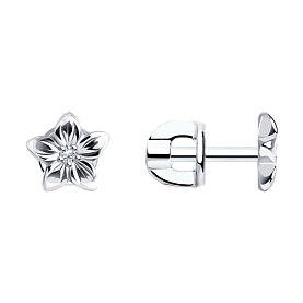 Серьги SOKOLOV - Серебро 925, Фианит (арт. 94020528)