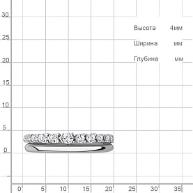 Кольцо Аквамарин - Серебро 925, Фианит (арт. 68571А.5)