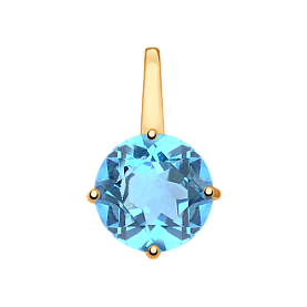 Подвеска SOKOLOV - Золото 375, Топаз, Фианит (арт. 37731625)
