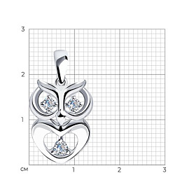 Подвеска SOKOLOV - Серебро 925, Фианит (арт. 94032399)