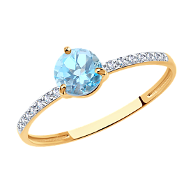 Кольцо SOKOLOV - Золото 375, Топаз (арт. 37716105)