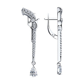 Серьги SOKOLOV - Серебро 925, Фианит (арт. 94026411)